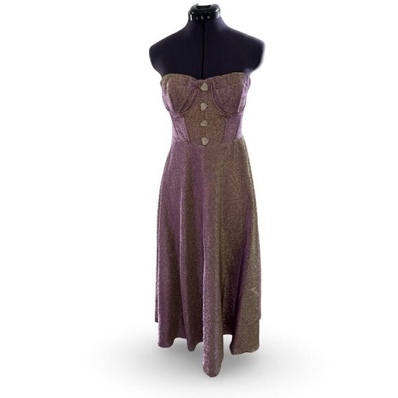 NWT Nocturne Strapless Dress Sweetheart Neckline‎ Heart-Shaped Button, Prom - Picture 8 of 16